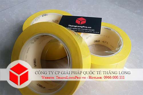 Băng dính dán nền lõi nhựa 3M-471 màu vàng