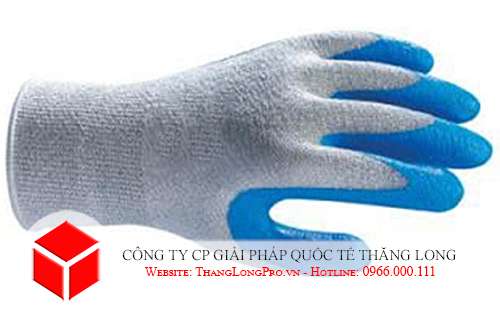 Găng tay chống tĩnh điện phủ PU đầu ngón tay màu xanh